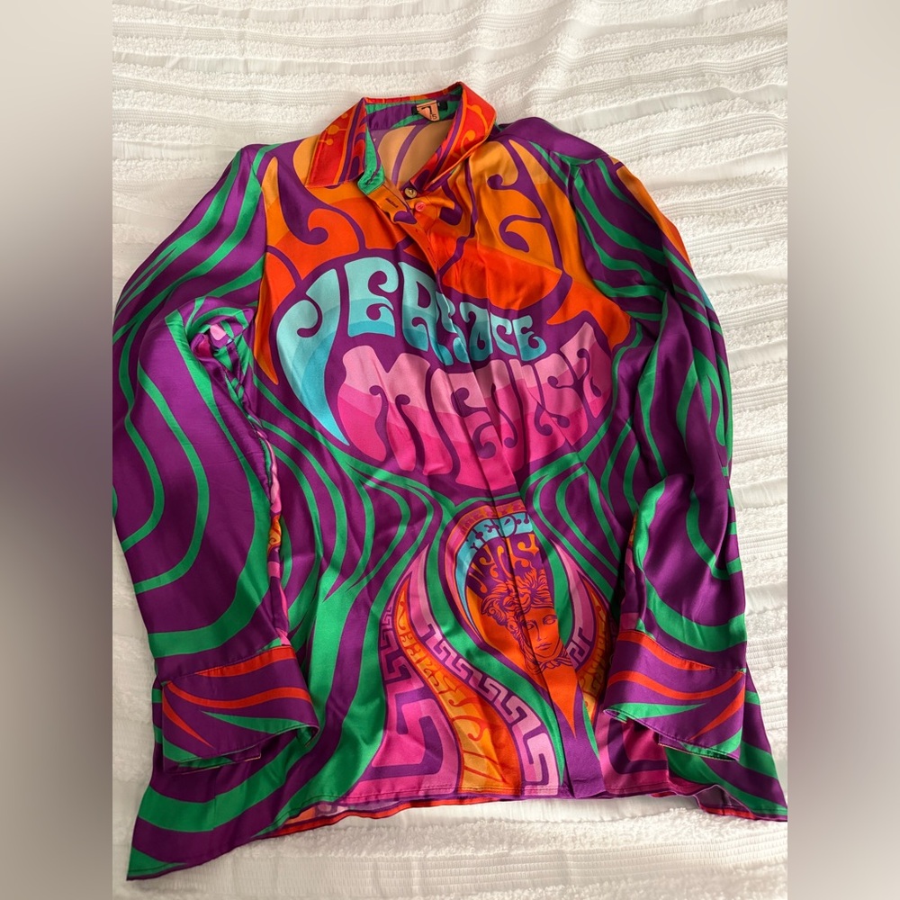 Versace Vibrant Purple and Orange Women's shirt